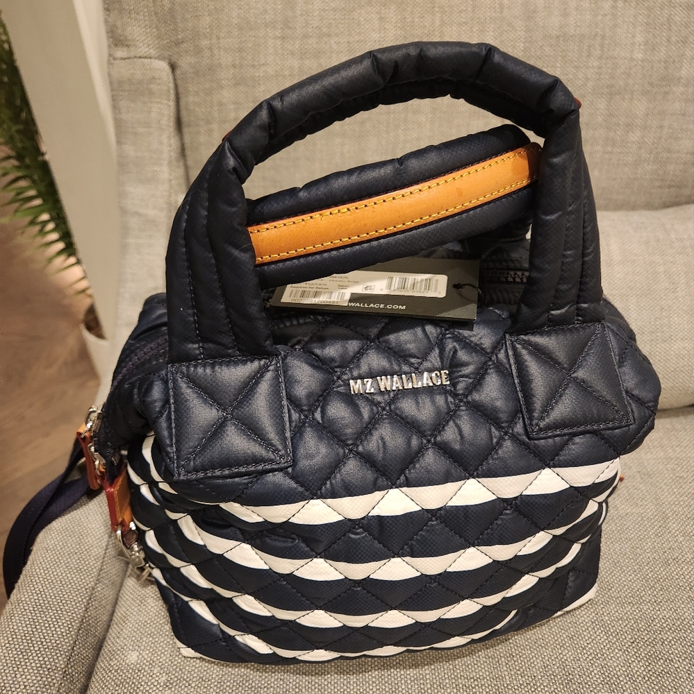MZ Wallace Navy Quilted Women's Bag